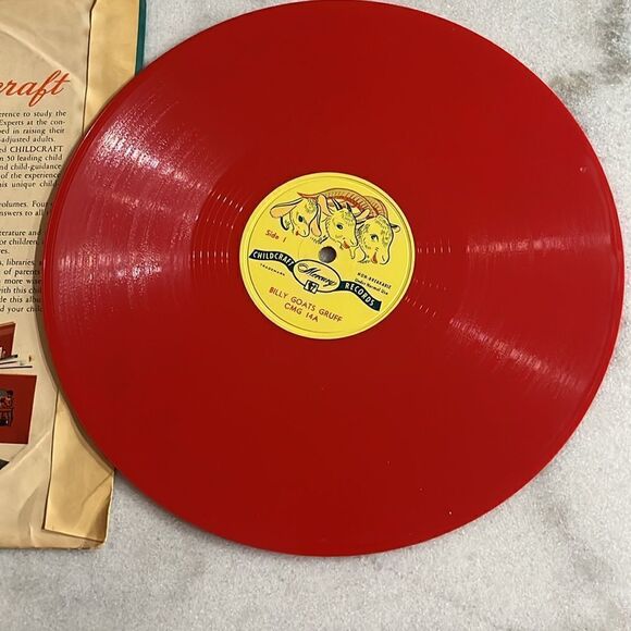Mercury Records Vintage RARE Red 78 Vinyl Billy Goat Gruff Boris Karloff - Picture 6 of 10